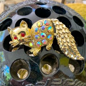 AB Cat Kitten Vintage Brooch